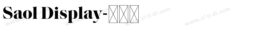 Saol Display字体转换